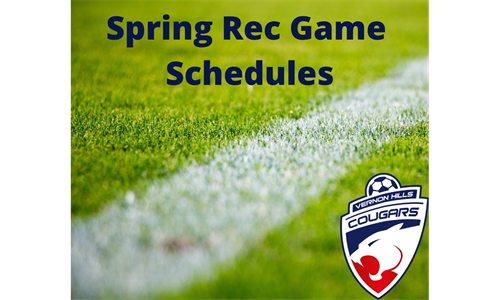 Spring 2025 Rec Soccer Game Schedules 